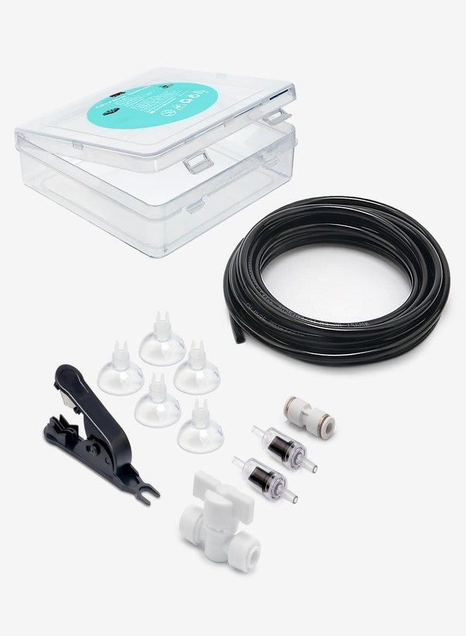 Clscea Aquarium CO2 Proof Tubing Flexible Kink-Resistant PU Tube 3/16" (16.4ft), Black - Image 1